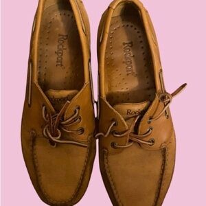 Rockport Men's Tan Leather Boat Shoes